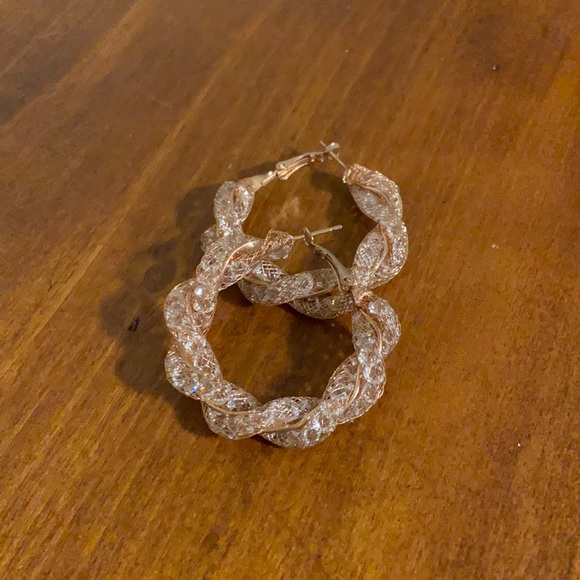 Charming Charlie Jewelry - Sparkly Rose Gold Earrings